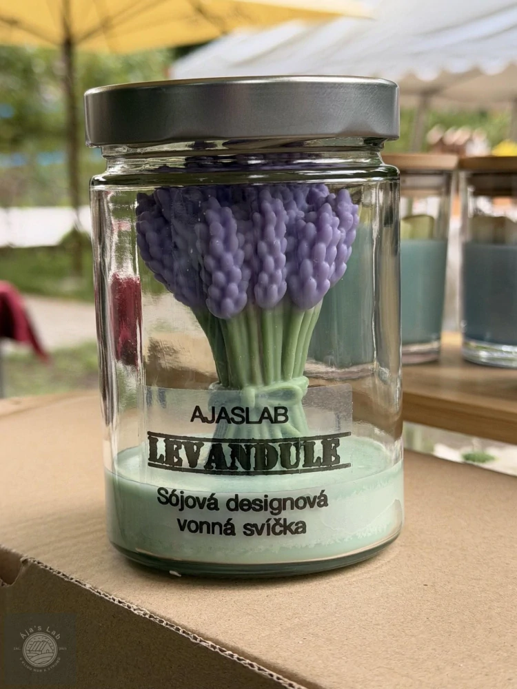 Sójová designová svíčka Levandule