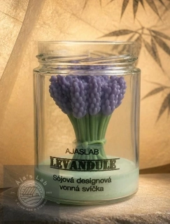 Sójová designová svíčka Levandule